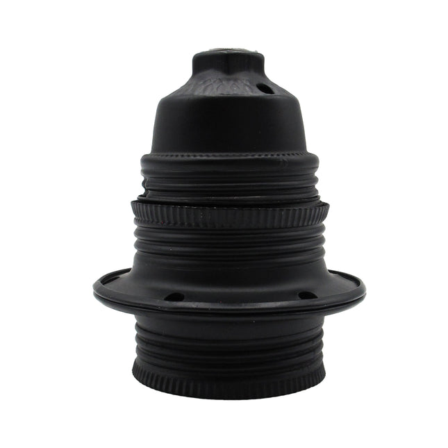 Kynda Light Metalen fitting 'Milan' met twee schroefringen (E27) | Zwart (mat)
