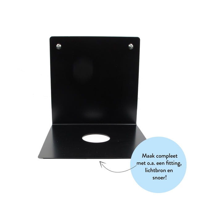 Kynda Light Metalen wandplank 'Bjorn' | Zwart