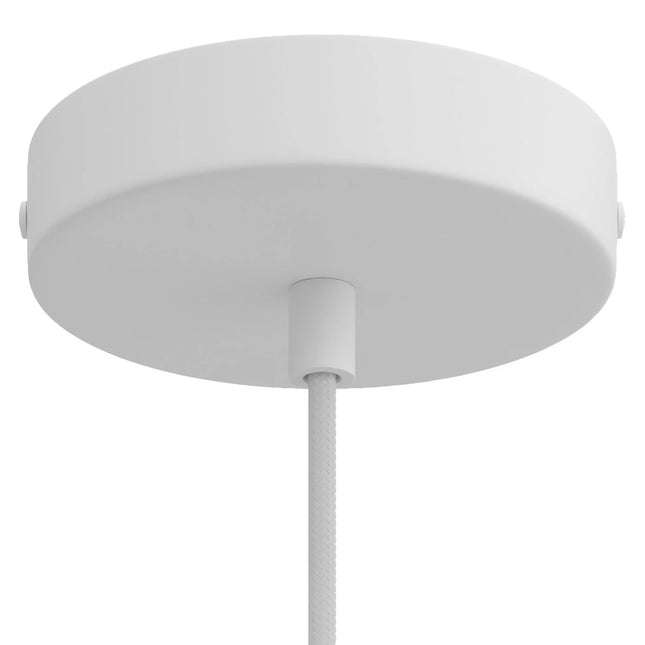 Kynda Light Plafondkap 'Enok XL' - 120 mm - metaal - 1 snoer | Wit (mat)