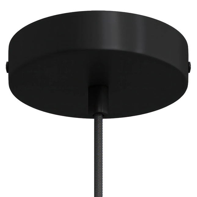 Kynda Light Plafondkap 'Enok XL' - 120 mm - metaal - 1 snoer | Zwart (mat)