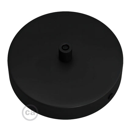Kynda Light Plafondkap 'Enok XL' - 120 mm - metaal - 1 snoer | Zwart (mat)