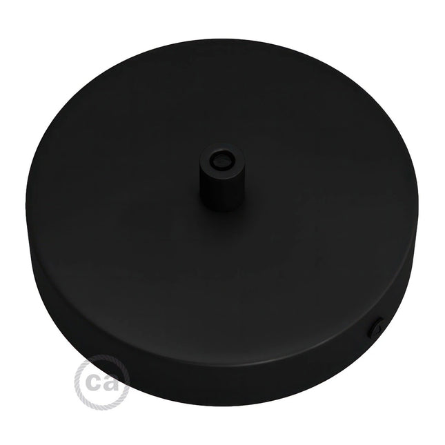 Kynda Light Plafondkap 'Enok XL' - 120 mm - metaal - 1 snoer | Zwart (mat)