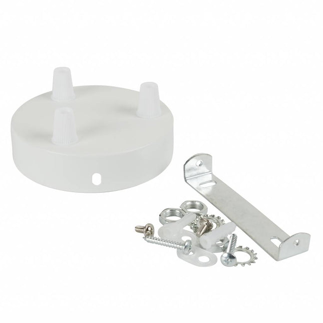 Kynda Light Plafondkap 'Latham' metaal Wit - 3 snoeren