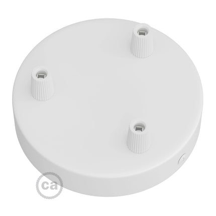 Kynda Light Plafondkap 'Latham XL' - 120 mm metaal - 3 snoeren | Wit (mat)
