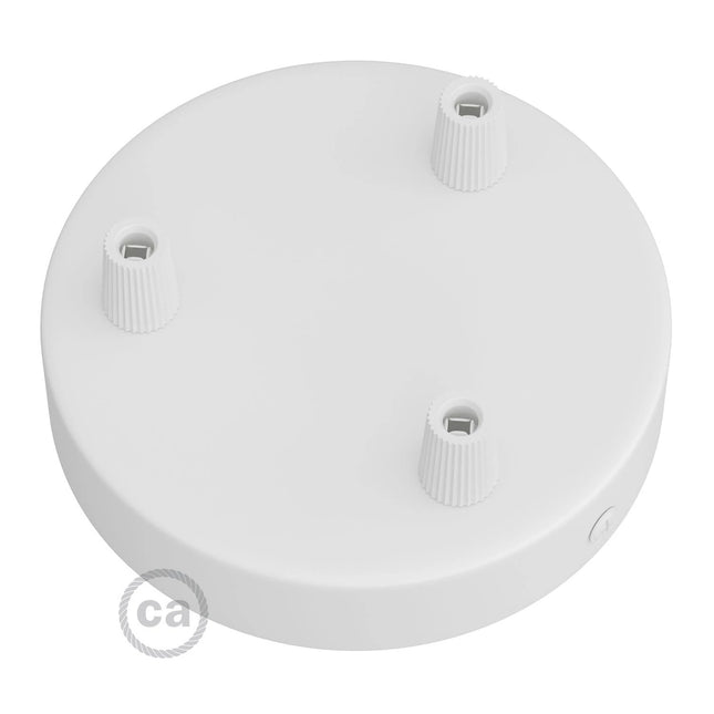 Kynda Light Plafondkap 'Latham XL' - 120 mm metaal - 3 snoeren | Wit (mat)