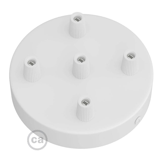 Kynda Light Plafondkap metaal - 5 snoeren | Wit (mat)