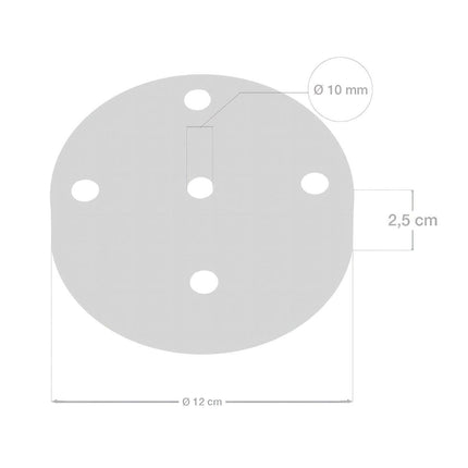 Kynda Light Plafondkap metaal - 5 snoeren | Wit (mat)