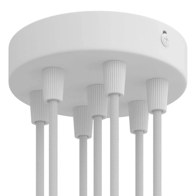 Kynda Light Plafondkap metaal - 7 snoeren | Wit (mat)