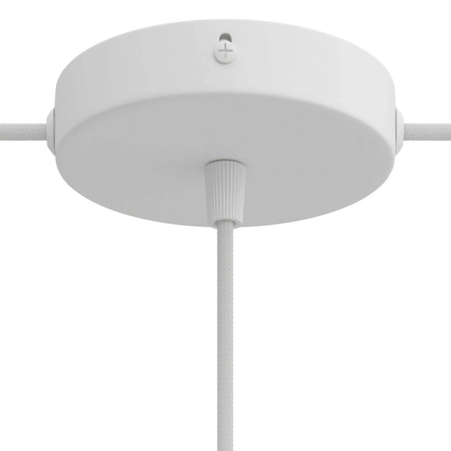 Kynda Light Plafondkap voor 1 snoer en 2 zijgaten (Ø120 mm) | Wit (mat)