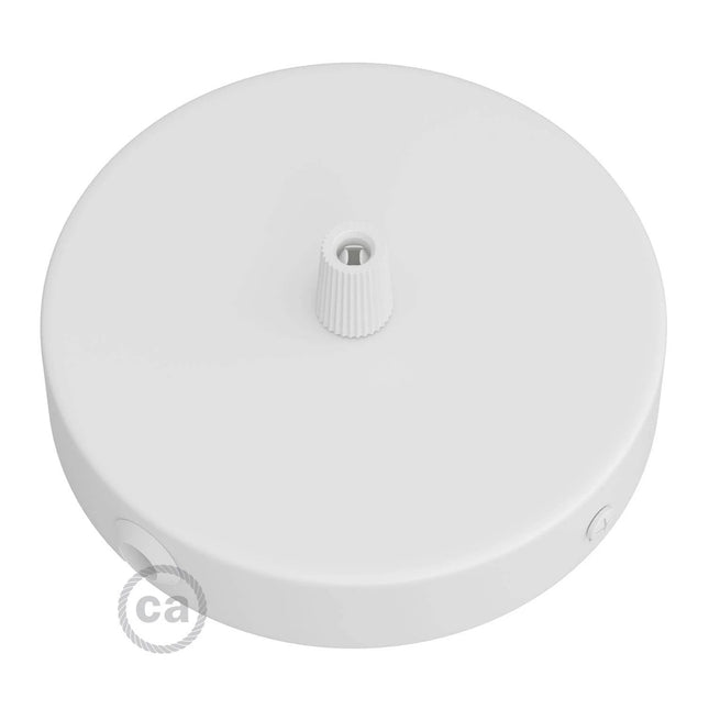 Kynda Light Plafondkap voor 1 snoer en 2 zijgaten (Ø120 mm) | Wit (mat)