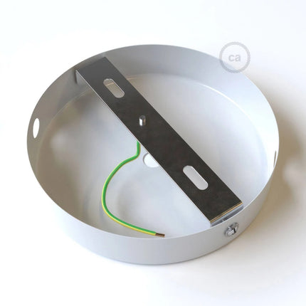 Kynda Light Plafondkap voor 1 snoer en 2 zijgaten (Ø120 mm) | Wit (mat)