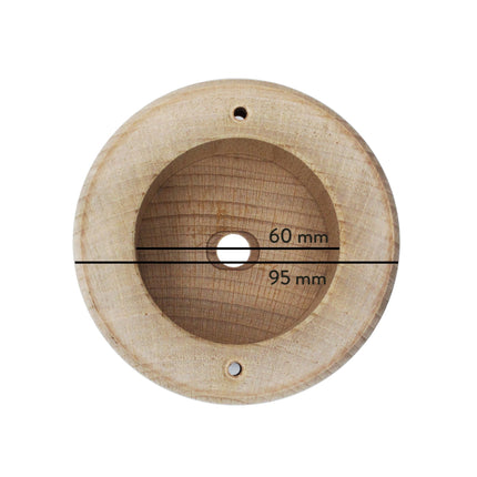 Kynda Light Plafondkap 'Woody' halfrond hout - 1 snoer  - Ø95mm