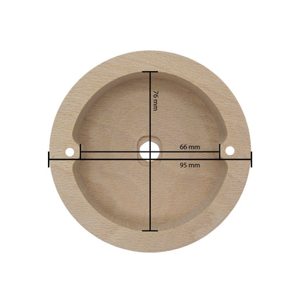 Kynda Light Plafondkap 'Woody' rond hout - 1 snoer - Ø95mm