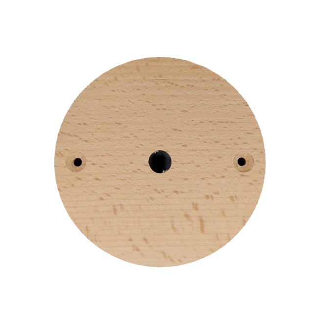 Kynda Light Plafondkap 'Woody' rond hout - 1 snoer - Ø95mm