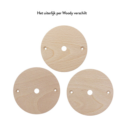 Kynda Light Plafondkap 'Woody' rond hout - 1 snoer - Ø95mm