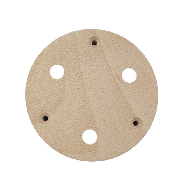 Kynda Light Plafondkap 'Woody' rond hout - 3 snoeren - Ø95mm
