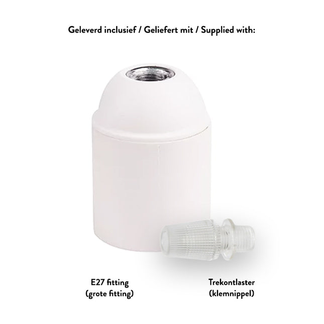 Kynda Light Siliconen fitting 'Kare' | Transparant wit
