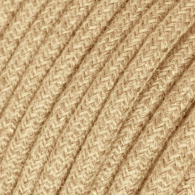 Kynda Light SnakeBis | Snoer met stekker, schakelaar & fitting | Jute (rond)