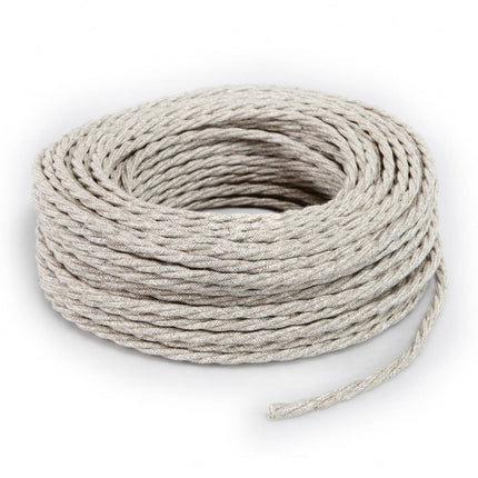 Kynda Light Strijkijzersnoer Beige - gedraaid, linnen