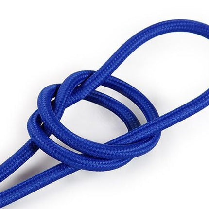 Kynda Light Strijkijzersnoer Blauw - rond, effen stof