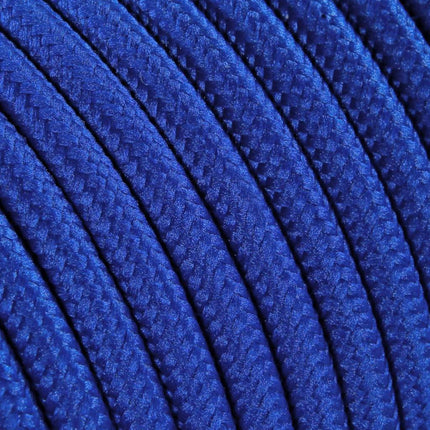 Kynda Light Strijkijzersnoer Blauw - rond, effen stof