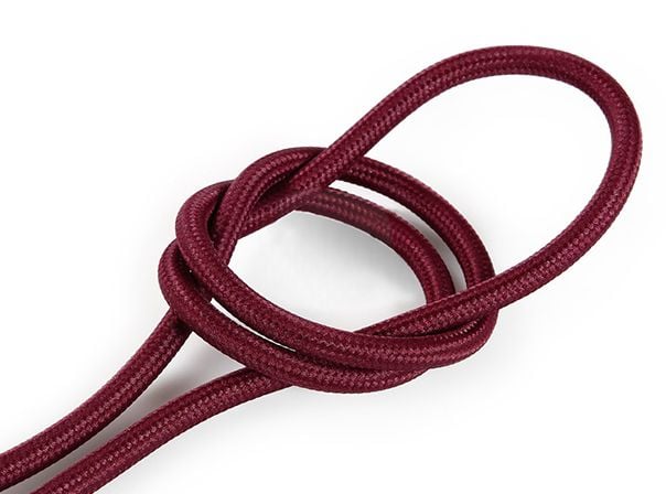 Kynda Light Strijkijzersnoer Bordeaux rood - rond, effen
