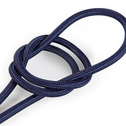 Kynda Light Strijkijzersnoer Donkerblauw - rond, effen stof