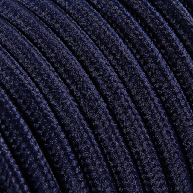 Kynda Light Strijkijzersnoer Donkerblauw - rond, effen stof