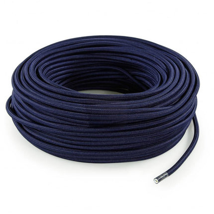 Kynda Light Strijkijzersnoer Donkerblauw - rond, effen stof