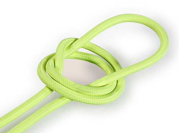Kynda Light Strijkijzersnoer Fluor geel - rond, effen stof