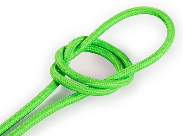 Kynda Light Strijkijzersnoer Fluor groen - rond, effen stof