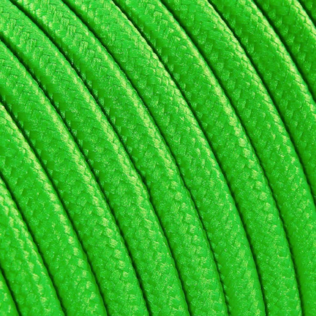 Kynda Light Strijkijzersnoer Fluor groen - rond, effen stof