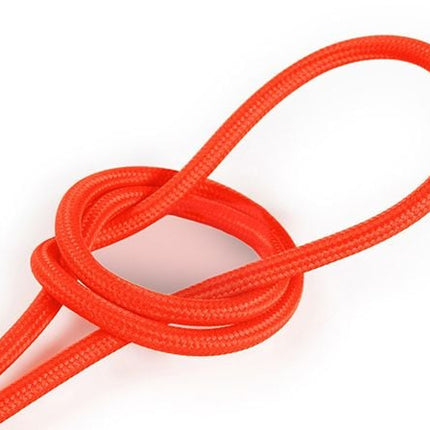 Kynda Light Strijkijzersnoer Fluor oranje - rond, effen stof