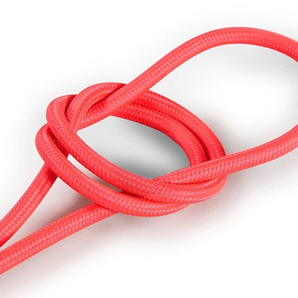 Kynda Light Strijkijzersnoer Fluor roze - rond, effen stof