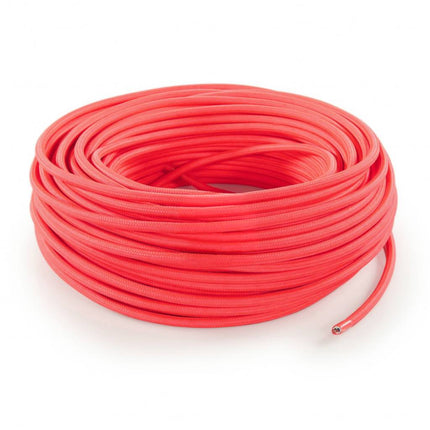 Kynda Light Strijkijzersnoer Fluor roze - rond, effen stof