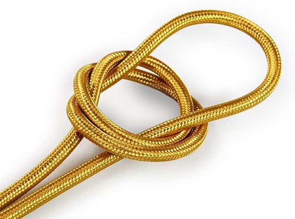 Kynda Light Strijkijzersnoer Goud - rond, effen stof