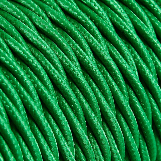 Kynda Light Strijkijzersnoer Groen - gedraaid, effen stof