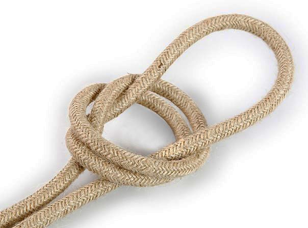Kynda Light Strijkijzersnoer Jute - rond
