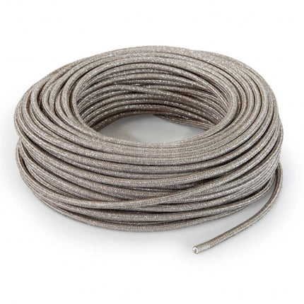 Kynda Light Strijkijzersnoer Lichtbruin (glitter) - rond, effen stof