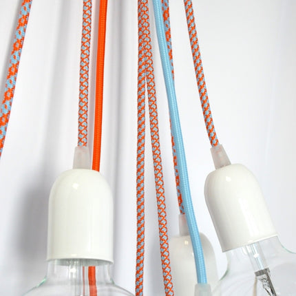 Kynda Light Strijkijzersnoer Oranje - rond, effen stof