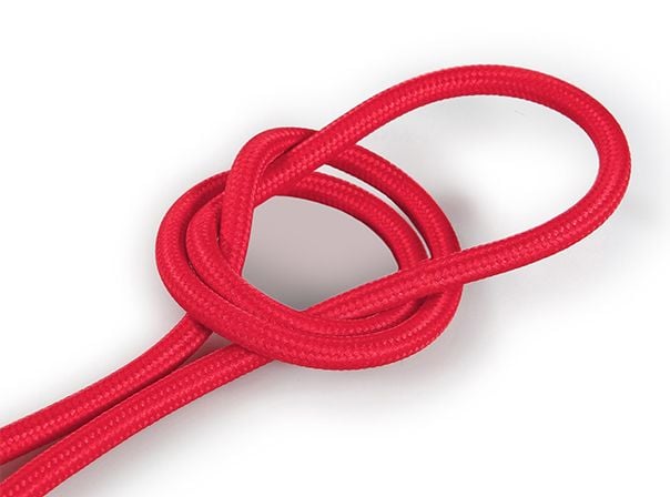 Kynda Light Strijkijzersnoer Rood - rond, effen stof