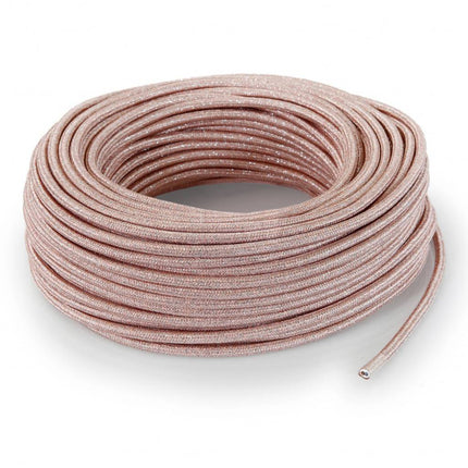 Kynda Light Strijkijzersnoer Roze (glitter) - rond, effen stof