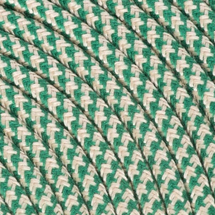 Kynda Light Strijkijzersnoer Zand & Groen - rond - kruis patroon