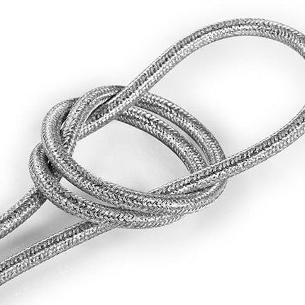 Kynda Light Strijkijzersnoer Zilver (glitter) - rond, effen stof