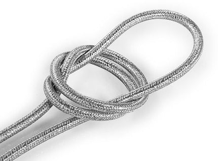 Kynda Light Strijkijzersnoer Zilver (glitter) - rond, effen stof