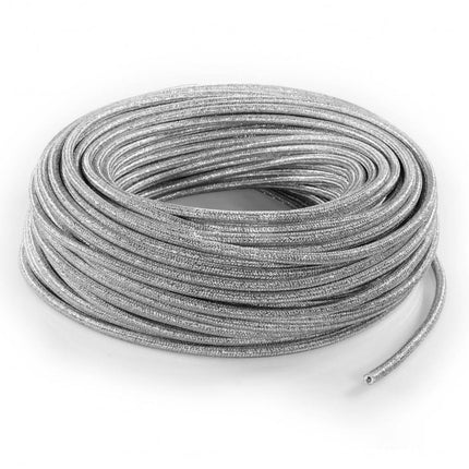 Kynda Light Strijkijzersnoer Zilver (glitter) - rond, effen stof