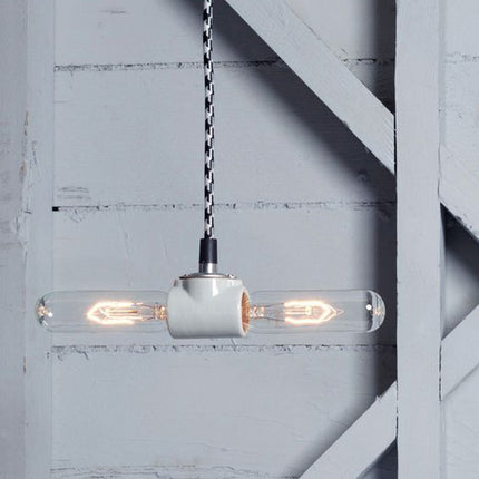 Kynda Light Strijkijzersnoer Zwart & Wit - rond, blok patroon
