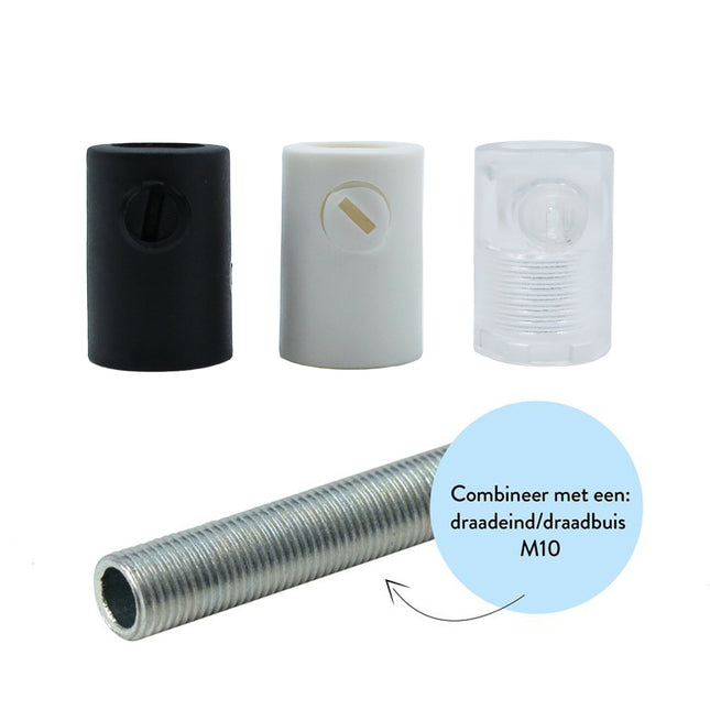 Kynda Light Trekontlaster (inwendig schroefdraad) M10x1 | Transparant (mat)