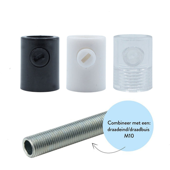 Kynda Light Trekontlaster (inwendig schroefdraad) M10x1 | Zwart (glans)