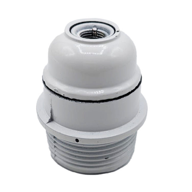 Kynda Light TWEEDE KANS | Kunststof fitting met flens - Bakeliet look (E27) | Wit